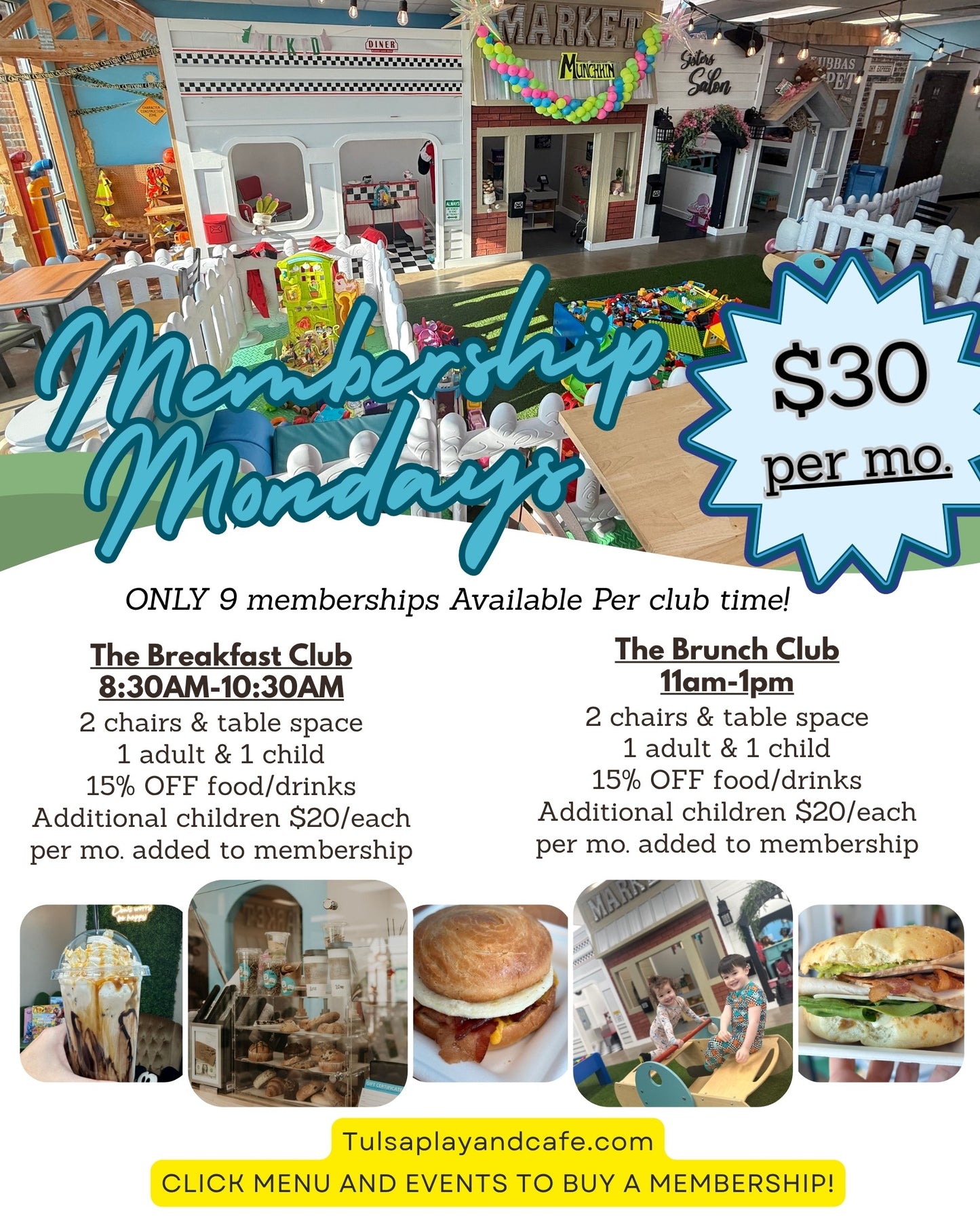 MEMBERSHIP MONDAYS - BRUNCH CLUB 11am-1pm